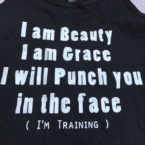 Instagram Gym Tank I Am Beauty